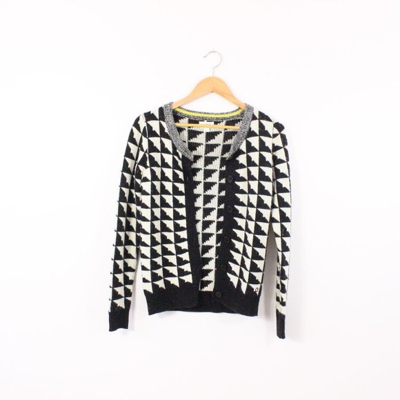 *Numph  Black & White Button Up Cardigan - Picture 4 of 7